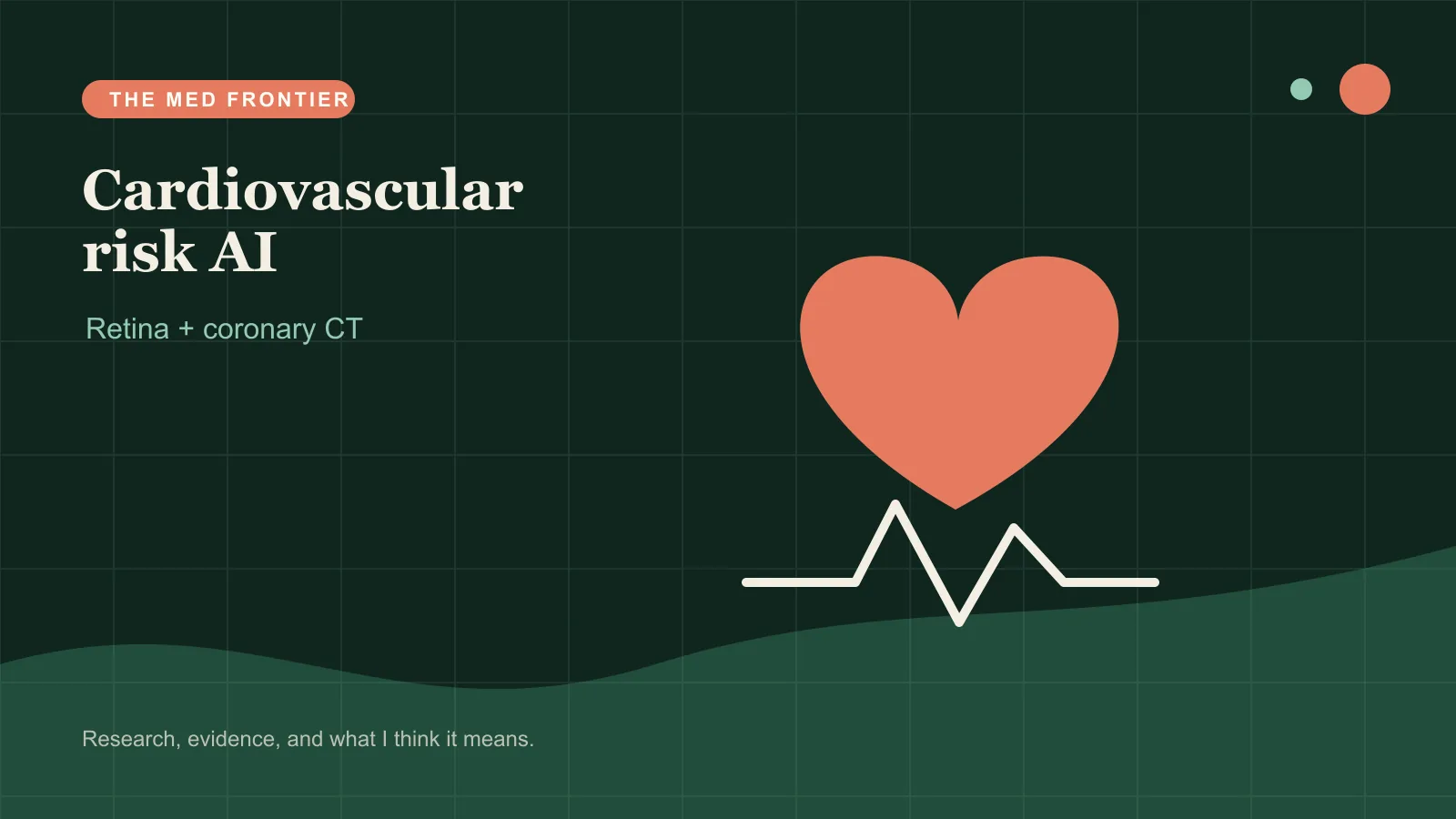 Heart and retinal vessels connected to a risk curve