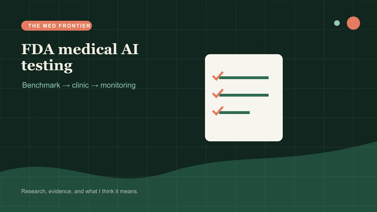 FDA-style evaluation document with three testing stages