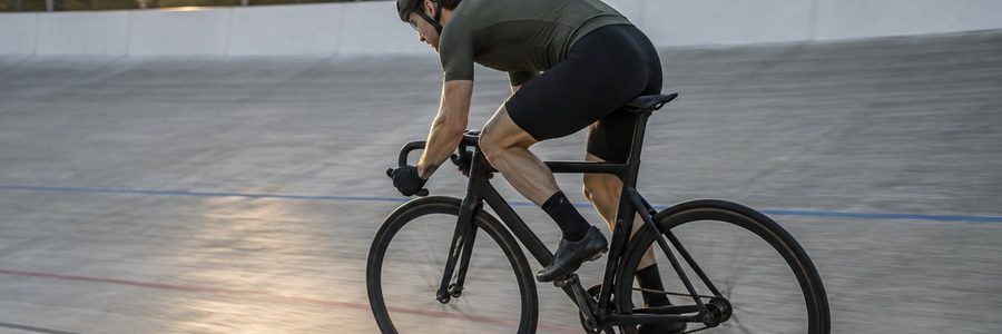AI generated illustration of a cyclist training on an outdoor track