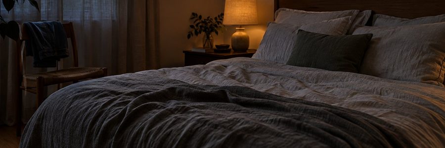 AI generated illustration of a quiet bedroom with a folded training shirt on a chair